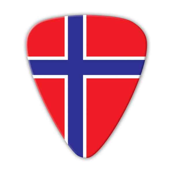 World Flag - Norway Flag Multi Pack - Custom Printed Picks - Custom Plectrum - Plektren Bedrucken - Mediators - 2