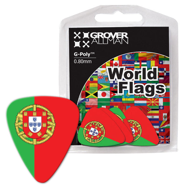World Flag - Portugal Flag Multi Pack - Custom Printed Picks - Custom Plectrum - Plektren Bedrucken - Mediators - 1