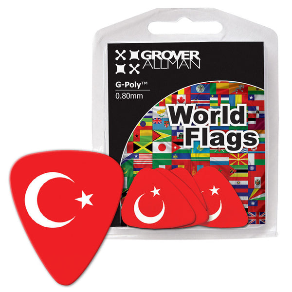 World Flag - Turkey Flag Multi Pack - Custom Printed Picks - Custom Plectrum - Plektren Bedrucken - Mediators - 1