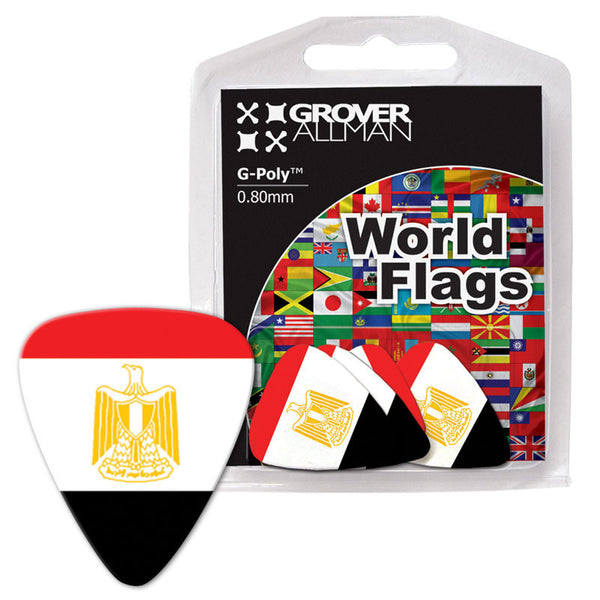 World Flag - Egypt Flag Multi Pack - Custom Printed Picks - Custom Plectrum - Plektren Bedrucken - Mediators - 1