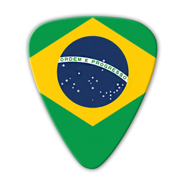 World Flag - Brazil Flag Multi Pack - Custom Printed Picks - Custom Plectrum - Plektren Bedrucken - Mediators - 2