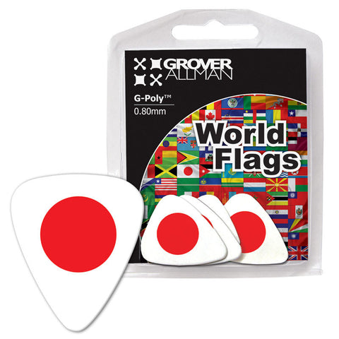 World Flag - Japan Flag Multi Pack - Custom Printed Picks - Custom Plectrum - Plektren Bedrucken - Mediators - 1