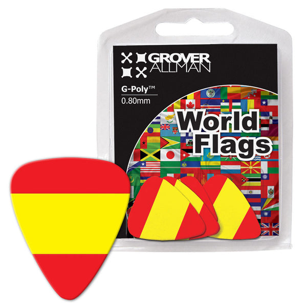 World Flag - Spain Flag Multi Pack - Custom Printed Picks - Custom Plectrum - Plektren Bedrucken - Mediators - 1