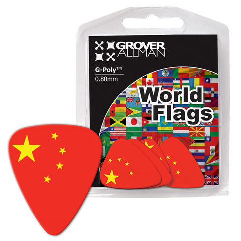 World Flag - China Flag Multi Pack - Custom Printed Picks - Custom Plectrum - Plektren Bedrucken - Mediators - 1