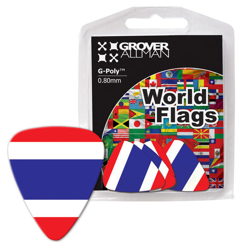 World Flag - Thailand Flag Multi Pack - Custom Printed Picks - Custom Plectrum - Plektren Bedrucken - Mediators - 1
