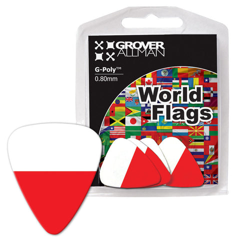 World Flag - Poland Flag Multi Pack - Custom Printed Picks - Custom Plectrum - Plektren Bedrucken - Mediators - 1
