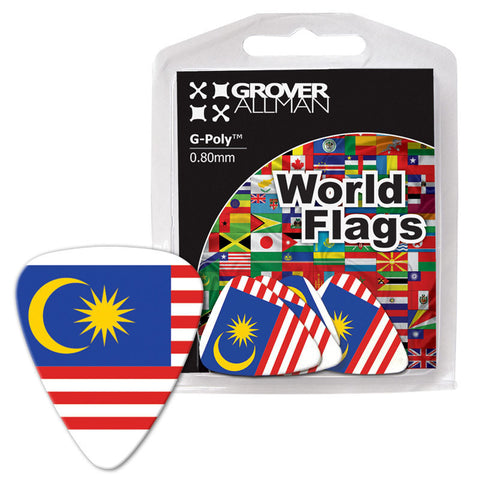World Flag - Malaysia Flag Multi Pack - Custom Printed Picks - Custom Plectrum - Plektren Bedrucken - Mediators - 1