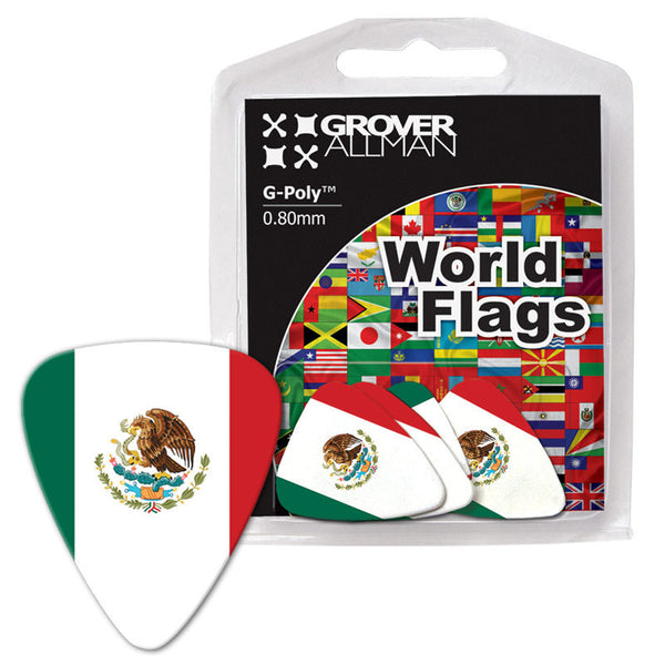 World Flag - Mexico Flag Multi Pack - Custom Printed Picks - Custom Plectrum - Plektren Bedrucken - Mediators - 1