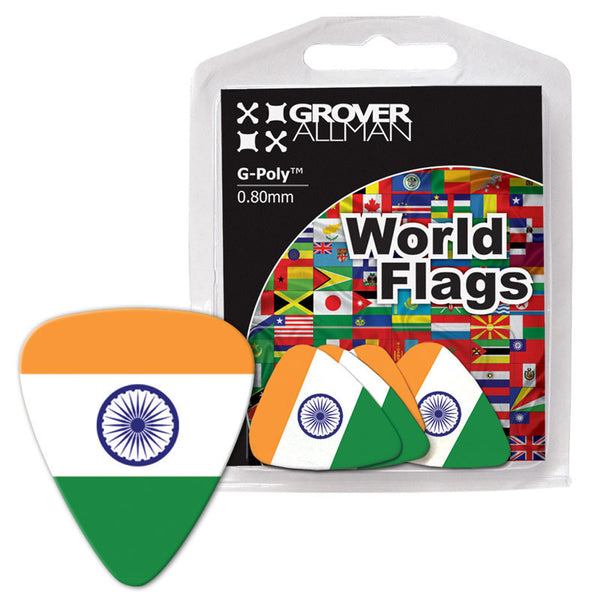 World Flag - India Flag Multi Pack - Custom Printed Picks - Custom Plectrum - Plektren Bedrucken - Mediators - 1