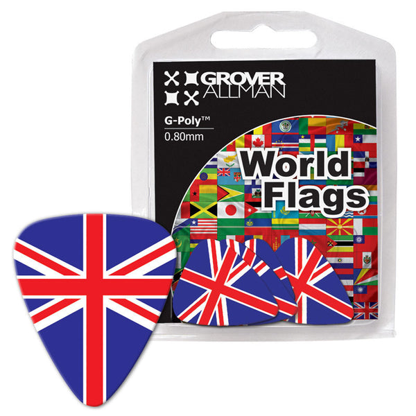 World Flag - UK Flag Multi Pack - Custom Printed Picks - Custom Plectrum - Plektren Bedrucken - Mediators - 1