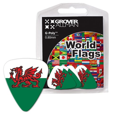 World Flag - Wales Flag Multi Pack - Custom Printed Picks - Custom Plectrum - Plektren Bedrucken - Mediators - 1