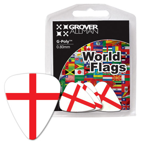 World Flag - St George's Cross Flag Multi Pack - Custom Printed Picks - Custom Plectrum - Plektren Bedrucken - Mediators - 1