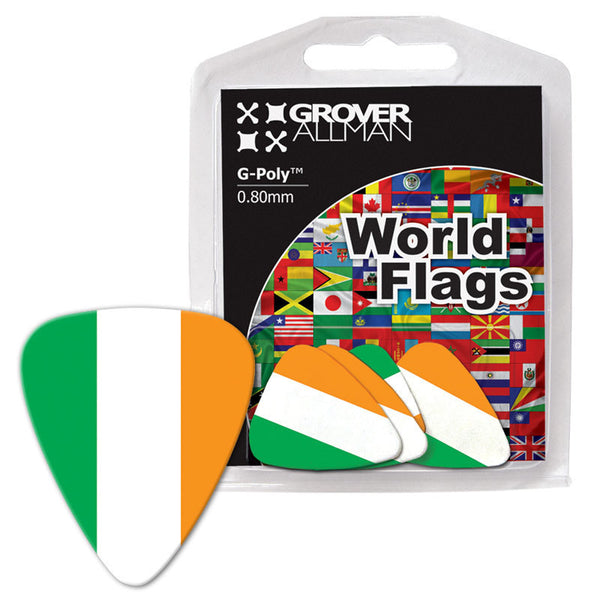 World Flag - Ireland Flag Multi Pack - Custom Printed Picks - Custom Plectrum - Plektren Bedrucken - Mediators - 1