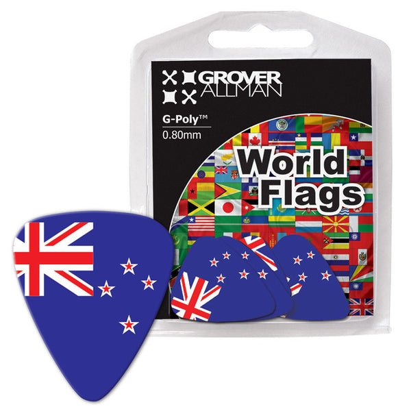 World Flag - New Zealand Flag Multi Pack - Custom Printed Picks - Custom Plectrum - Plektren Bedrucken - Mediators - 1