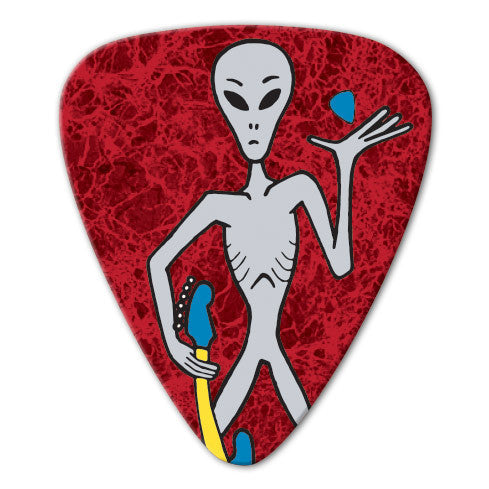 Alien Theme - Red Guitar Alien Picks (10 pack) - Custom Printed Picks - Custom Plektrum - Plektren Bedrucken - puas personalizadas