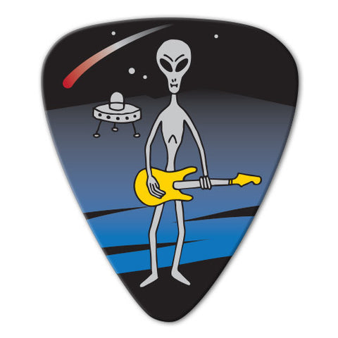 Alien Theme - UFO Guitar Alien Picks (10 pack) - Custom Printed Picks - Custom Plektrum - Plektren Bedrucken - puas personalizadas