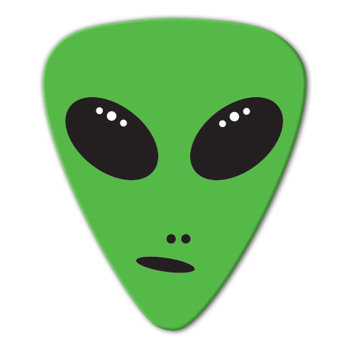 Alien Theme - Green Alien Face Picks (10 pack) - Custom Printed Picks - Custom Plektrum - Plektren Bedrucken - puas personalizadas