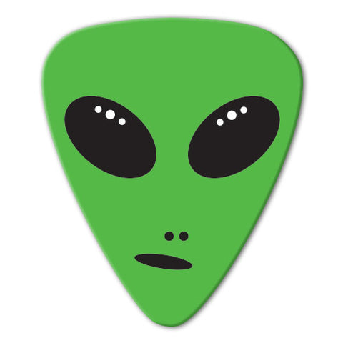 Alien Theme - Green Alien Face Picks (10 pack) - Custom Printed Picks - Custom Plektrum - Plektren Bedrucken - puas personalizadas