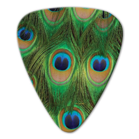 Animal Print Theme - Peacock Picks (10 pack) - Custom Printed Picks - Custom Plektrum - Plektren Bedrucken - puas personalizadas