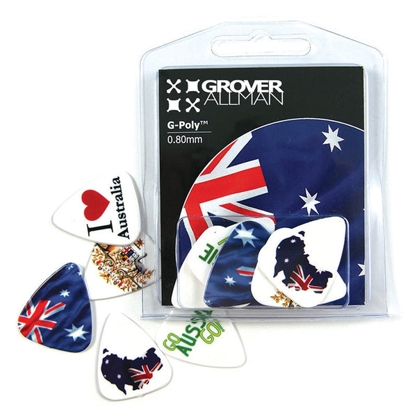 Countries of the World - Australia Multi Pack - Custom Printed Picks - Custom Plektrum - Plektren Bedrucken - puas personalizadas