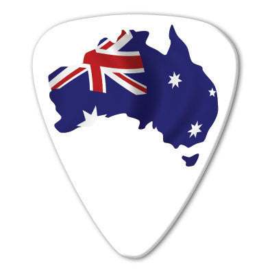 Australia - Australian Map Picks (10 pack) - Custom Printed Picks - Custom Plektrum - Plektren Bedrucken - puas personalizadas