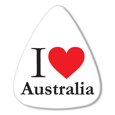 Australia - I Love Australia Picks (10 pack) - Custom Printed Picks - Custom Plektrum - Plektren Bedrucken - puas personalizadas