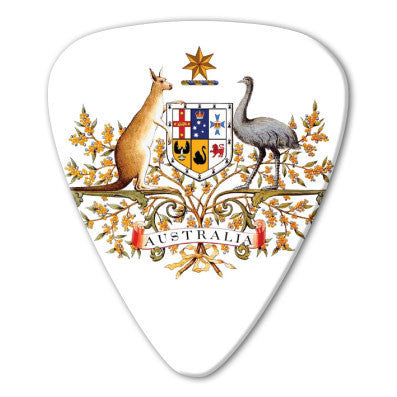 Australia - Australian Emblem Picks (10 pack) - Custom Printed Picks - Custom Plektrum - Plektren Bedrucken - puas personalizadas
