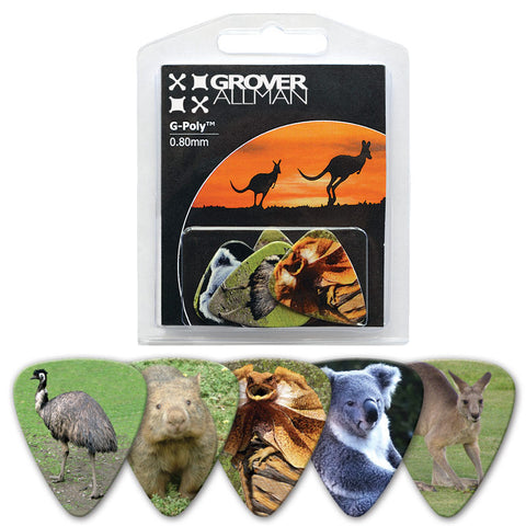 Countries of the World - Australian Animals Multi Pack - Custom Printed Picks - Custom Plektrum - Plektren Bedrucken - puas personalizadas