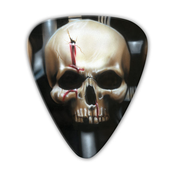 Unlimited Edition - Bio-Mechanical Skull Multi Pack - Custom Printed Picks - Custom Plectrum - Plektren Bedrucken - Mediators - 2