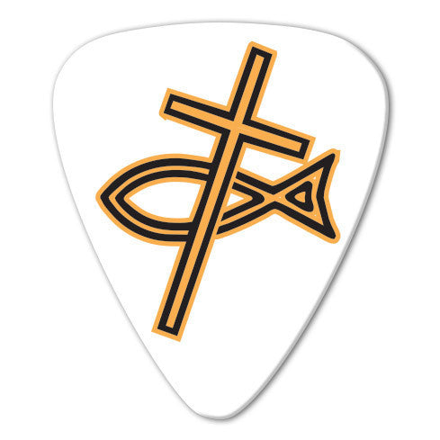 Christian Theme - Cross & Fish Picks (10 pack) - Custom Printed Picks - Custom Plektrum - Plektren Bedrucken - puas personalizadas