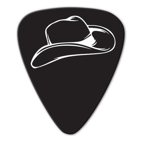 Country Music Theme - Cowboy Hat Picks (10 pack) - Custom Printed Picks - Custom Plektrum - Plektren Bedrucken - puas personalizadas