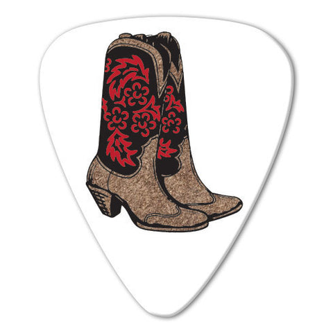 Country Music Theme - Boots Picks (10 pack) - Custom Printed Picks - Custom Plektrum - Plektren Bedrucken - puas personalizadas