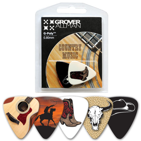 Themed Series - Country Music Multi Pack - Custom Printed Picks - Custom Plectrum - Plektren Bedrucken - Mediators - 1