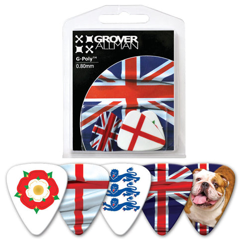 Countries of the World - England Multi Pack - Custom Printed Picks - Custom Plektrum - Plektren Bedrucken - puas personalizadas