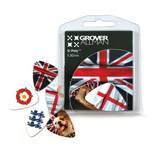 Countries of the World - England Multi Pack - Custom Printed Picks - Custom Plektrum - Plektren Bedrucken - puas personalizadas