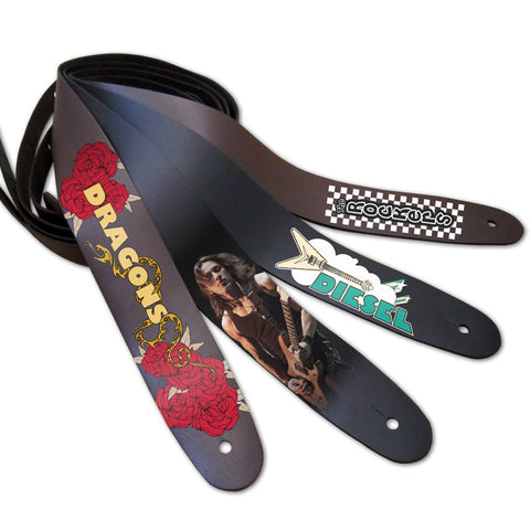 Custom Printed Guitar Straps - Custom Printed Picks - Custom Plektrum - Plektren Bedrucken - puas personalizadas