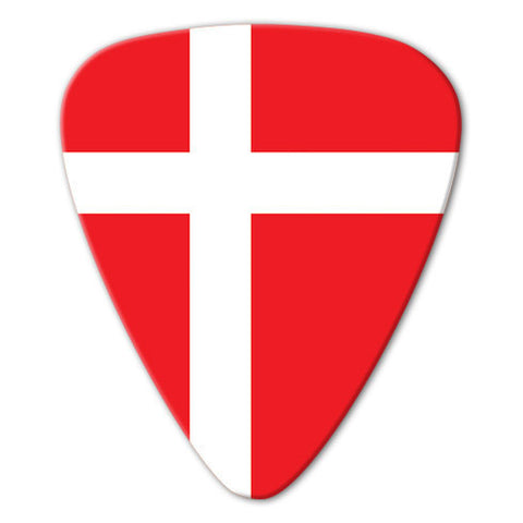 World Flag - Denmark Flag Picks (10 pack) - Custom Printed Picks - Custom Plectrum - Plektren Bedrucken - Mediators