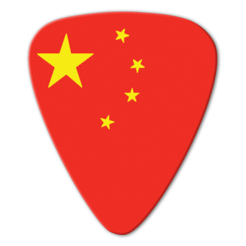 World Flag - China Flag Picks (10 pack) - Custom Printed Picks - Custom Plectrum - Plektren Bedrucken - Mediators