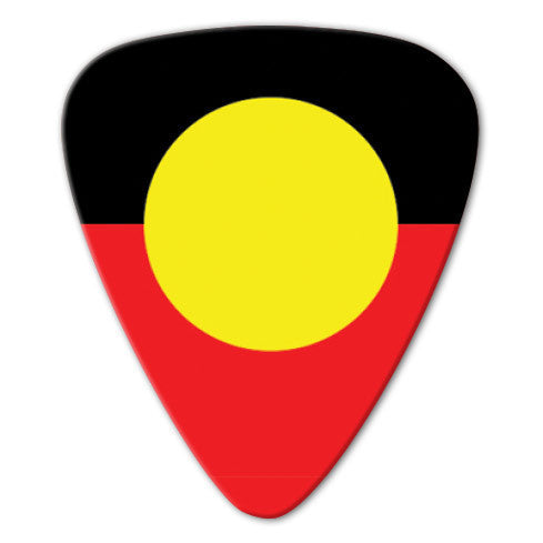 World Flag - Aboriginal Flag Picks (10 pack) - Custom Printed Picks - Custom Plectrum - Plektren Bedrucken - Mediators