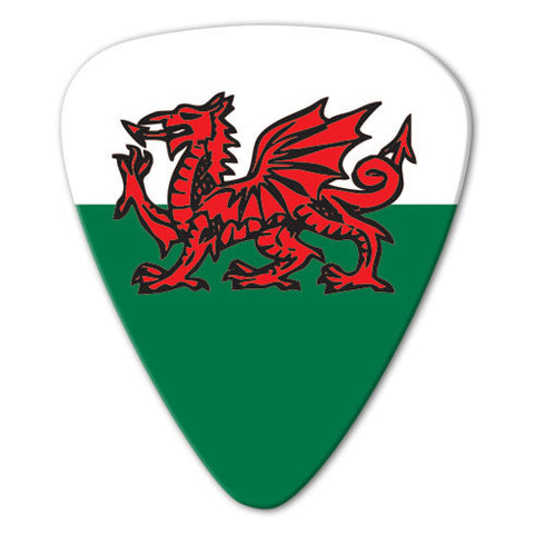 World Flag - Wales Flag Picks (10 pack) - Custom Printed Picks - Custom Plectrum - Plektren Bedrucken - Mediators