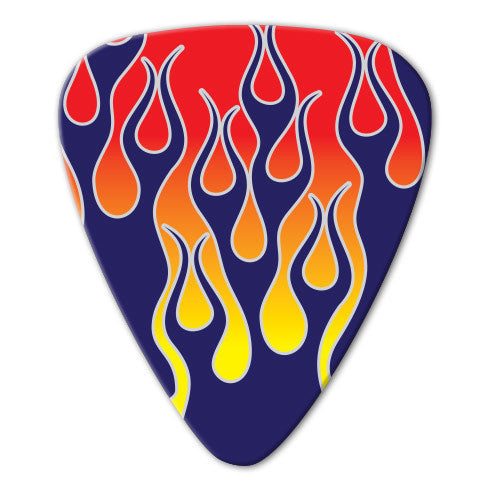 Flame Theme - Blue Flame Picks (10 pack) - Custom Printed Picks - Custom Plektrum - Plektren Bedrucken - puas personalizadas