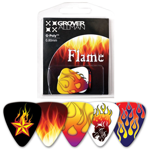 Themed Series - Flame Multi Pack - Custom Printed Picks - Custom Plectrum - Plektren Bedrucken - Mediators - 1