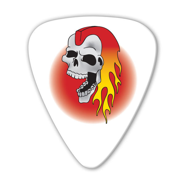 Unlimited Edition - Flaming Skull Multi Pack - Custom Printed Picks - Custom Plectrum - Plektren Bedrucken - Mediators - 2