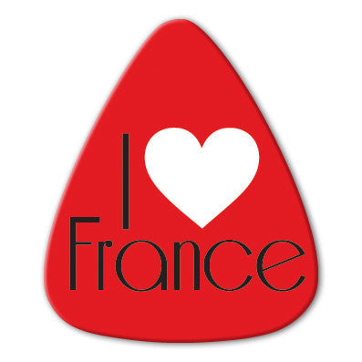 France - I Love France Picks (10 pack) - Custom Printed Picks - Custom Plektrum - Plektren Bedrucken - puas personalizadas