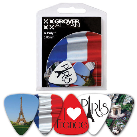 Countries of the World - France Multi Pack - Custom Printed Picks - Custom Plektrum - Plektren Bedrucken - puas personalizadas
