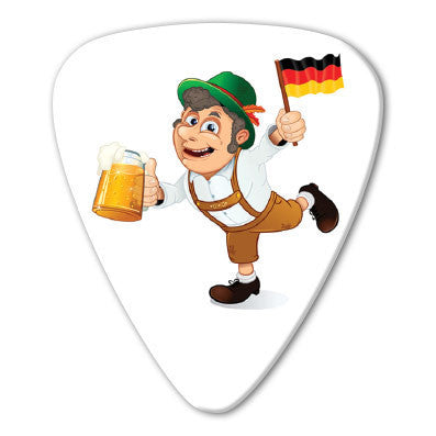 Germany - Beer Drinking Man Picks (10 pack) - Custom Printed Picks - Custom Plektrum - Plektren Bedrucken - puas personalizadas