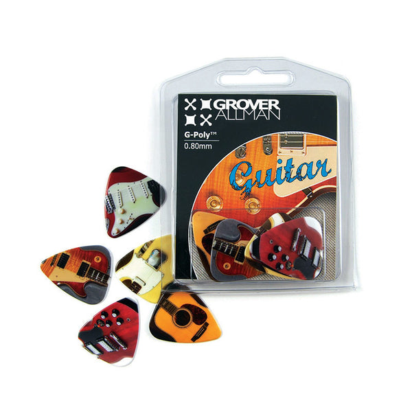 Themed Series - Guitar Multi Pack - Custom Printed Picks - Custom Plectrum - Plektren Bedrucken - Mediators - 3