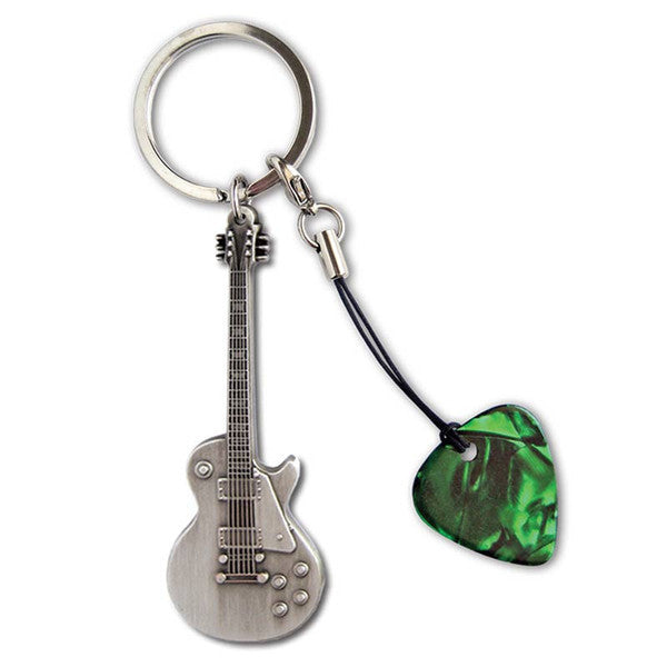 Guitar Keyring #1 Les Paul Style electric guitar with pick - Custom Printed Picks - Custom Plektrum - Plektren Bedrucken - puas personalizadas