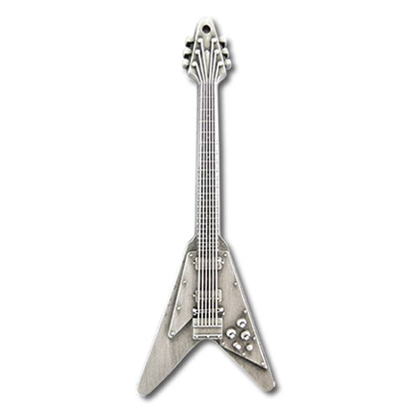 Guitar Keyring #6 V-style electric guitar with pick - Custom Printed Picks - Custom Plektrum - Plektren Bedrucken - puas personalizadas