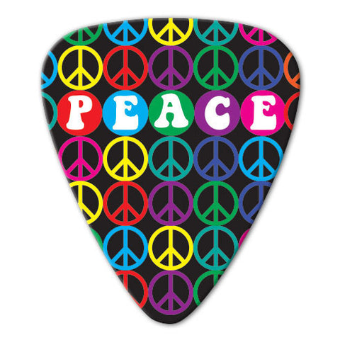 Hippie Theme - Peace Symbols Picks (10 pack) - Custom Printed Picks - Custom Plektrum - Plektren Bedrucken - puas personalizadas